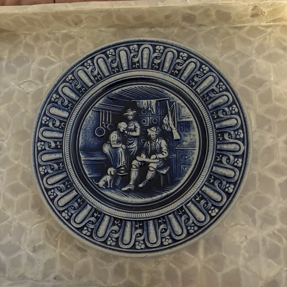 Vintage Gerz Stoneware West Germany Hanging Plate 7.25''